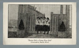 Seattle WASHINGTON c1920s CAMP FIRE GIRLS Girl Scouts CAMARADERIE Scouting WA