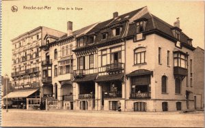 Belgium Knocke-sur-Mer Villas de la Digue Vintage Postcard C148