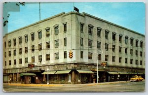Battle Creek Michigan~The Hart Hotel Bldg Street View Color Photo~Vtg Postcard