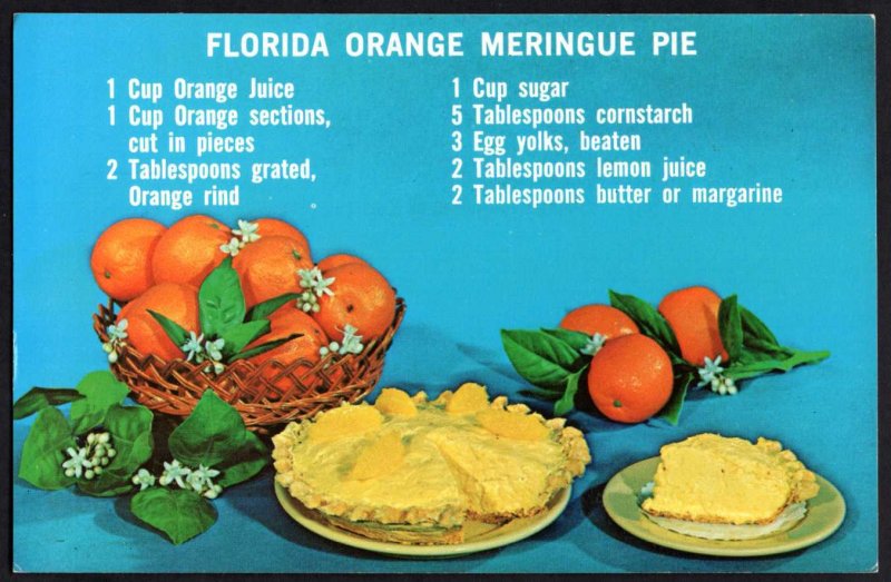 Florida Orange Meringue Pie Dessert Recipe - Chrome