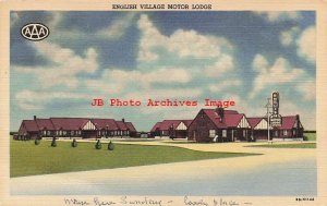 KS, Wichita, Kansas, English Village Motor Lodge, Exterior, Curteich No 9B-H1142