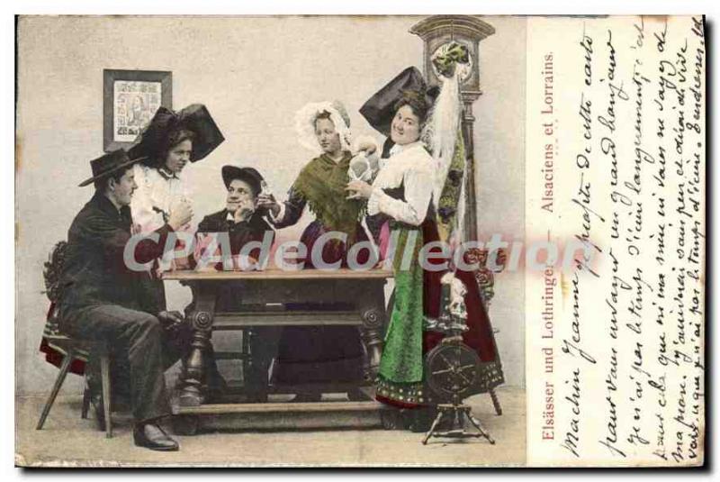Postcard Old Alsaclennes And Lorraine Elsasser Und Lothringer