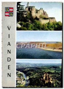 Modern Postcard Vianden Panoramic Le Chateau superiors Bassibs Mont Saint Nic...