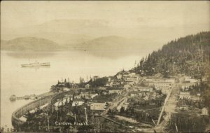 Cordova AK Birdseye View c1910 Real Photo Postcard