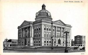 Lincoln Illinois Court House Antique Postcard J60379