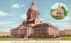 Vintage Postcard 1910's Washington State's Modern Territorial Capitol Olympia