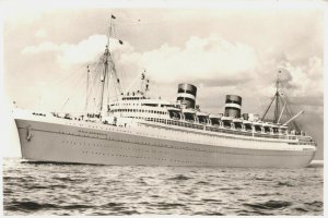 Holland America Line SS Nieuw Amsterdam Ships Vintage RPPC 03.65