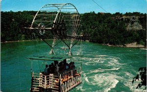Spanish Aerocar Over Whirlpool Niagara Falls Canada Scenic Chrome Postcard 