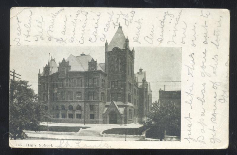 BARTLESVILLE INDIAN TERRITORY OKLAHOMA HIGH SCHOOL VINTAGE POSTCARD HAMBURGH