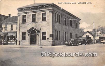 First National Bank Harrington, Delaware, USA Postcard Post Card Harrington, ...