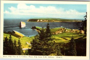 Postcard PANORAMIC SCENE Perce Quebec QC AK5722