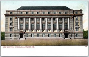 New Custom House Baltimore Maryland MD Front Building Postcard