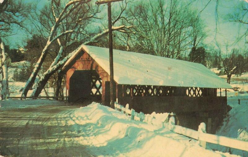 Postcard Creamery Bridge Brattleboro Bridge Vermont