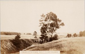 Charlottetown PE Golf Club Course Golfers Prince Edward Island RPPC Postcard F88