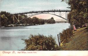 Chicago Illinois c1910 Postcard High Bridge Lincoln Park