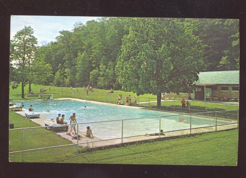 WEBSTER SPRINGS WEST VIRGINIA CAMP CAESAR SWIMMING POOL VINTAGE POSTCARD