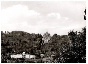 View Of The Wilhelmshone Mountain Park Kassel Germany Black And White Postcard