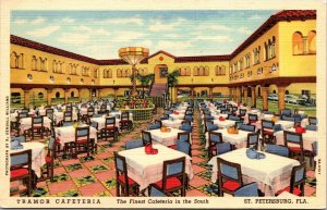 Linen Postcard Tramor Cafeteria in St. Petersburg, Florida~1959