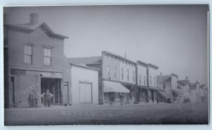 Bayard Iowa IA Postcard Main Street Business Section Scenic View c1940's Vintage