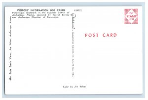 Vintage Visitors Imformation Log Cabin Postcard P135E