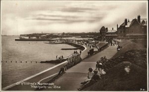 Westgate On Sea Kent Promenade 1900 -1920s Real Photo Vintage Postcard