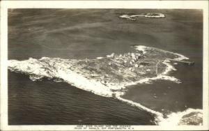 Isles of Shoals Star Island Aerial View Real Photo Postcard