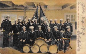 Bugle Drum Band US Navy Station Yerba Buena Island San Francisco CA postcard