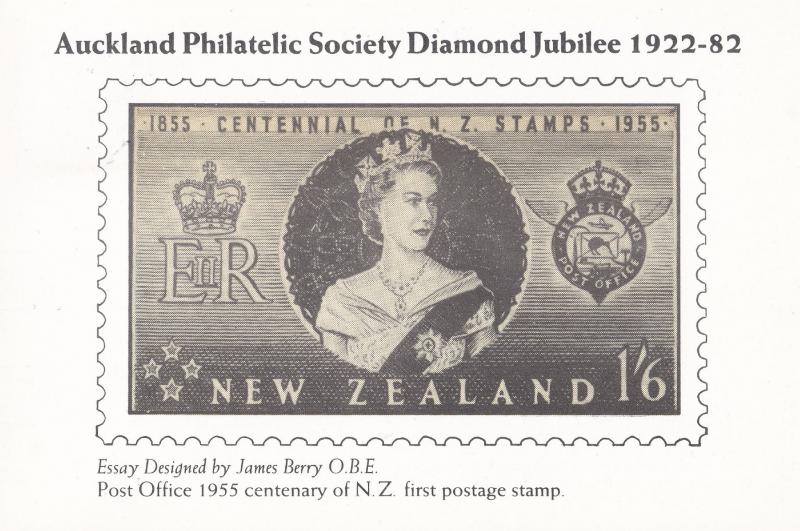 Queen Elizabeth Crown Stamp Auckland New Zealand 1982 FDC Postcard