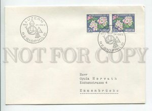 444868 Switzerland 1963 year flowers exhibition special cancellation COVER