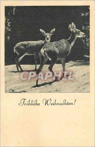 Postcard Old Frohliche Weihnachten Biches