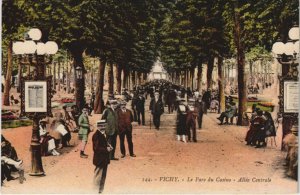 CPA vichy le parc du casino, Allee Centrale (1157523) 