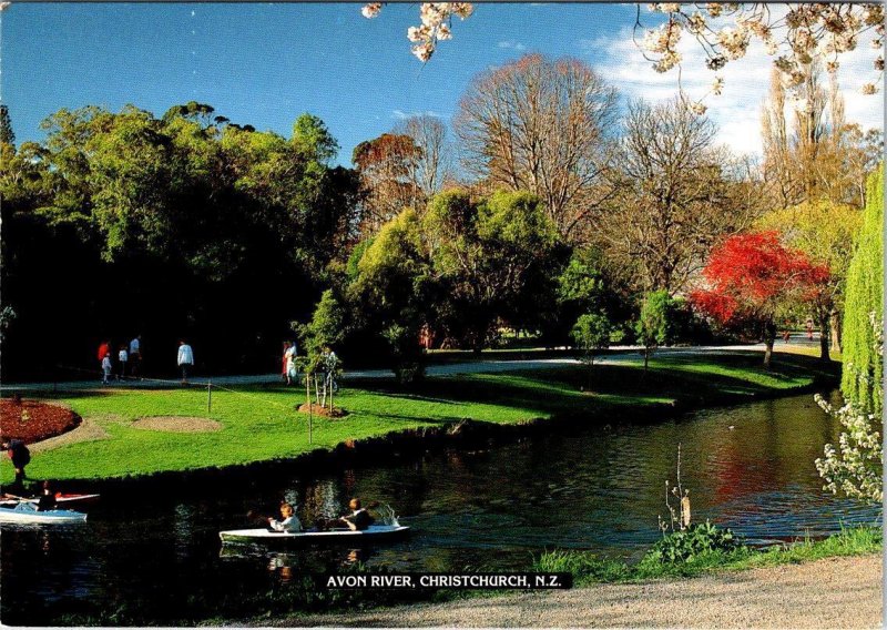 2~4X6 Postcards  Christchurch, New Zealand  AVON RIVER~DOUBLE DECKER BUS~BOATING