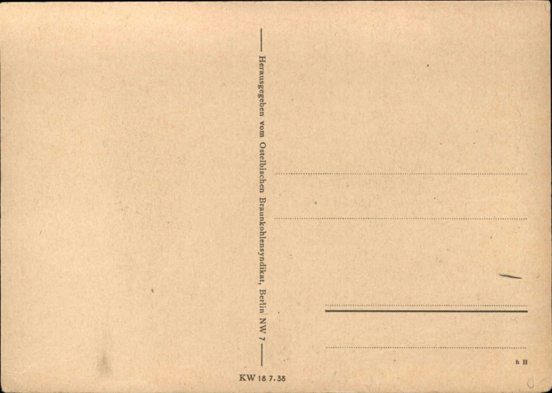 Fantasy Coal Man Coal Bricketts German Advert Publ Berlin Postcard