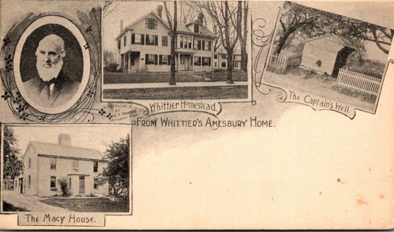 Massachusetts Amesbury Whittier Homestead  & More Private Mailing Cad