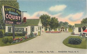 1940s Niagara Falls New York Knotty Pines Court occupation Smith Postcard 26-408