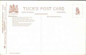 HIGHLAND GRACE - ANTIQUE - OILETTE TUCK'S POSTCARD - SCOTTISH PC 