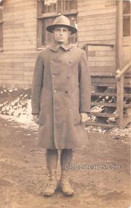 Military Man Real Photo Postcard