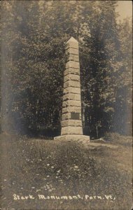 Peru VT Stark Monument c1910 Real Photo Postcard