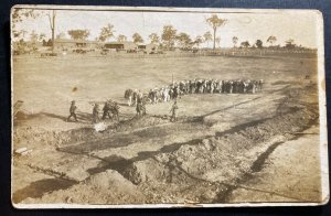 Mint Australia Real Picture Postcard RPPC WW1 Australian Troops Marching