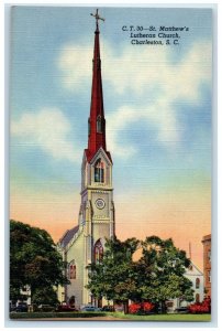 c1950's St. Matthew's Lutheran Church Charleston South Carolina SC Postcard