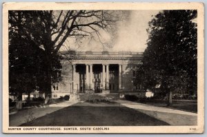 Vtg South Carolina SCSumter County Courthouse 1940s View Postcard