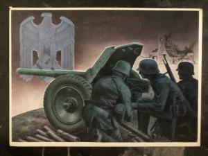 Mint Germany Patriotic Postcard Artillery Troops Whermacht WW2