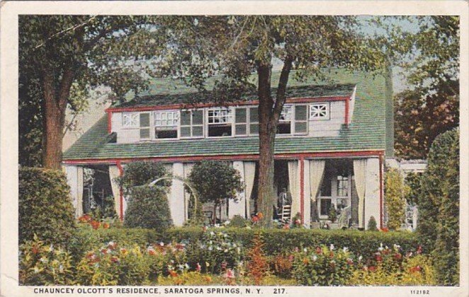 New York Saratoga Springs Chauncey Olcott's Residence Curteich