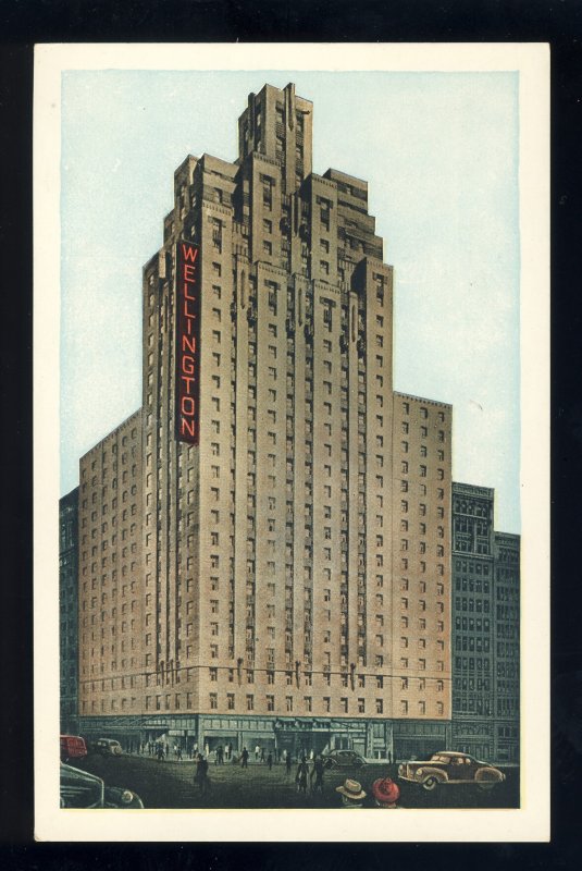 New York, New York/NY Postcard, Hotel Wellington, Old Cars