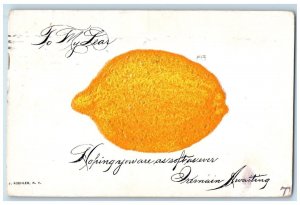 1907 Hoping You Are As Soft As Ever Orange Humor Sacramento CA Embossed Postcard