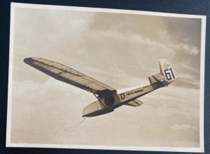Mint Germany Real Picture Postcard RPPC Glider Hertha Junkers 