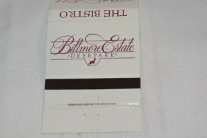 Biltmore Estate Deer Park 30 Strike Matchbook Cover