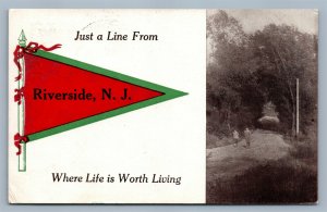 RIVERSIDE NJ ANTIQUE POSTCARD