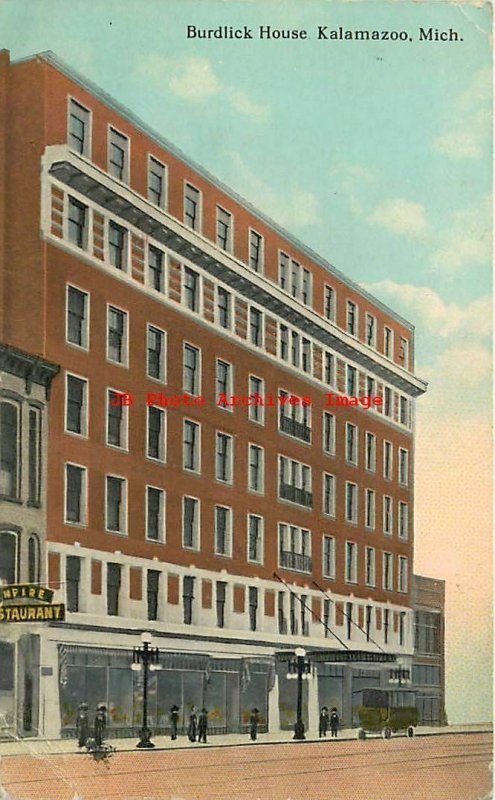 3 Postcards, Kalamazoo, Michigan, Burdick-Rickman Hotels