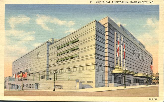 The Municipal Auditorium - Kansas City MO, Missouri - pm 1939 - Linen